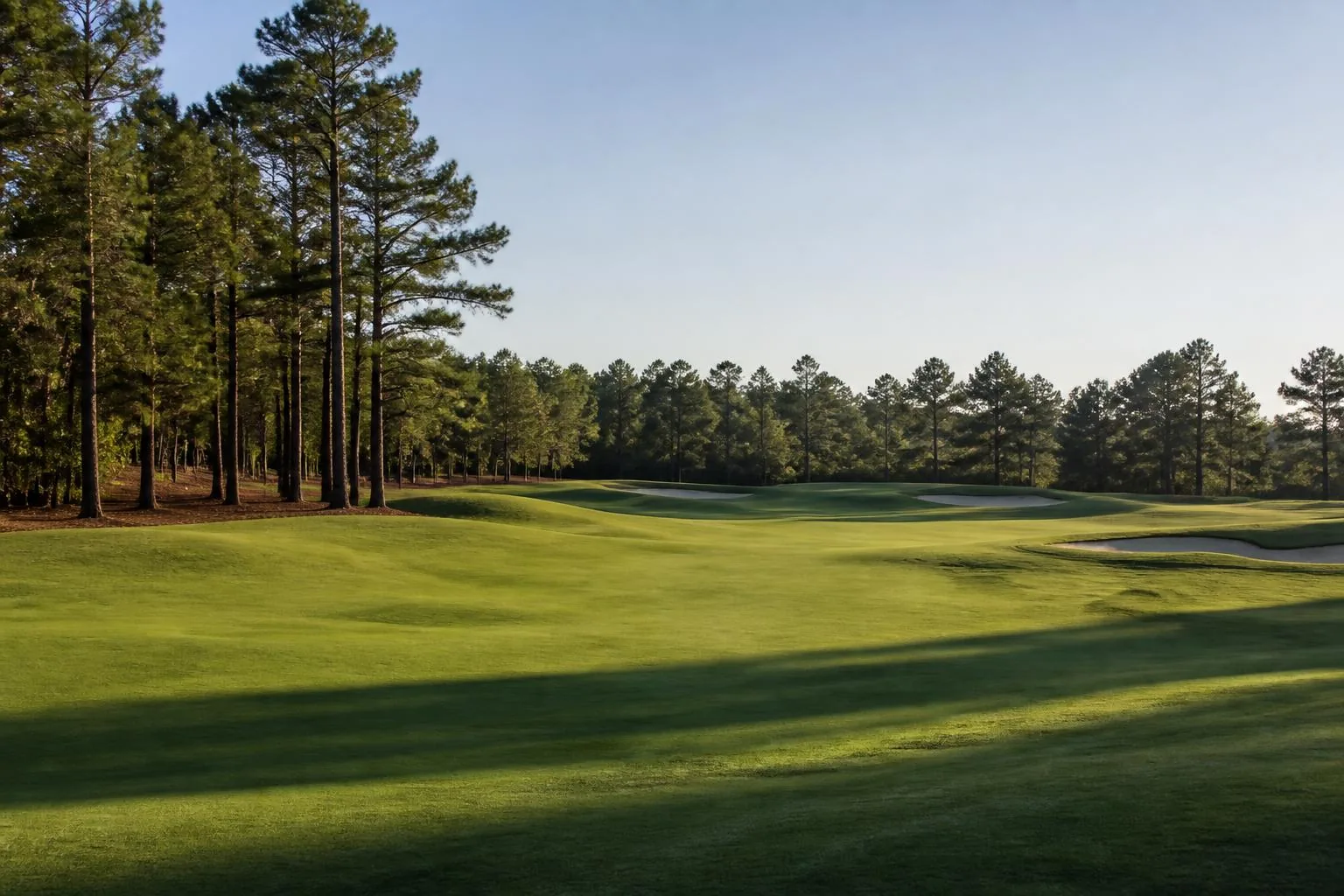 Fairway at a golf club near Lake Tillery, North Carolina